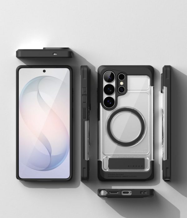 Θήκη Ringke UX Magnetic MagSafe με Kickstand για Samsung Galaxy S26 Ultra – Clear/Black - Image 6