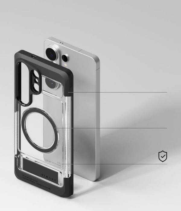 Θήκη Ringke UX Magnetic MagSafe με Kickstand για Samsung Galaxy S26 Ultra – Clear/Black - Image 7