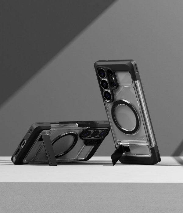 Θήκη Ringke UX Magnetic MagSafe με Kickstand για Samsung Galaxy S26 Ultra – Clear/Black - Image 9