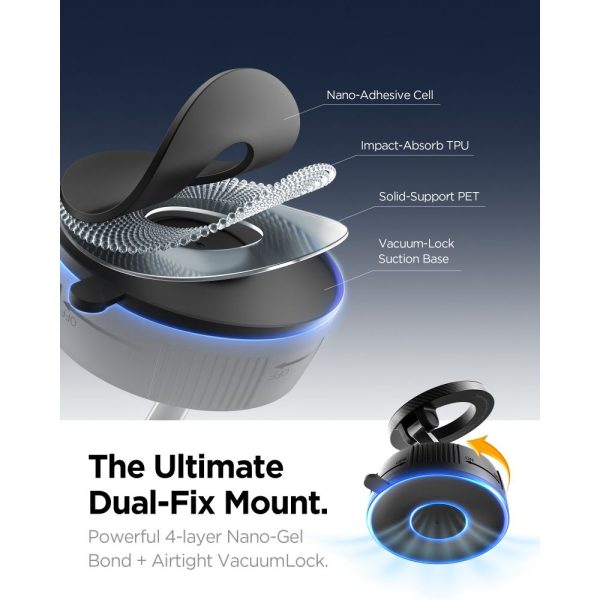 Μαγνητική Βάση Αυτοκινήτου Spigen MFT36 VacuumLock MagSafe για Ταμπλό / Παρμπρίζ – Black (ACP11172) - Image 7