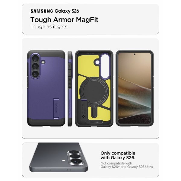 Θήκη Spigen Tough Armor Mag MagSafe για Samsung Galaxy S26 – Ash Violet (ACS11221) - Image 7