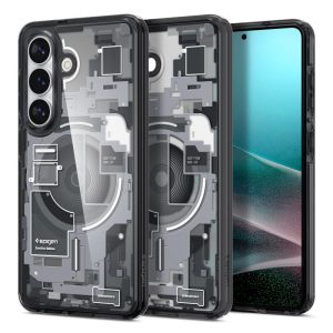 Υβριδική θήκη Spigen Ultra Hybrid Mag MagSafe Zero One Black για Samsung Galaxy S26 με μαγνητικό δακτύλιο