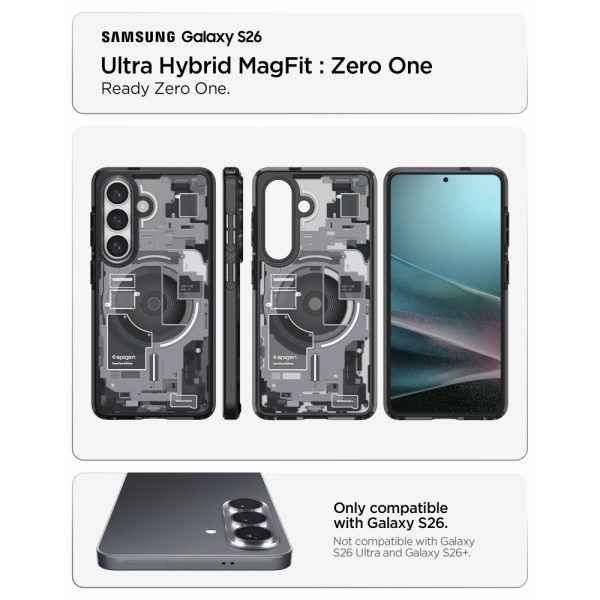 Θήκη Spigen Ultra Hybrid Mag MagSafe για Samsung Galaxy S26 – Zero One Black (ACS10736) - Image 6