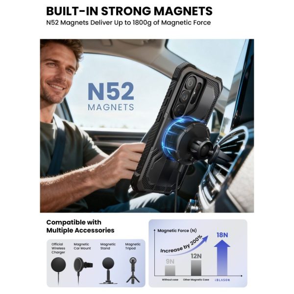 Θωρακισμένη Θήκη Supcase IBLSN Armorbox MagSafe με Προστασία Οθόνης & Clip – Samsung Galaxy S26 Ultra – Black - Image 5