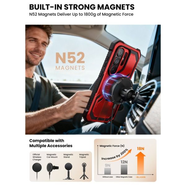 Θήκη Supcase IBLSN ArmorBox Mag MagSafe – Samsung Galaxy S26 Ultra – Ruddy / Red - Image 5