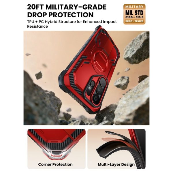 Θήκη Supcase IBLSN ArmorBox Mag MagSafe – Samsung Galaxy S26 Ultra – Ruddy / Red - Image 6