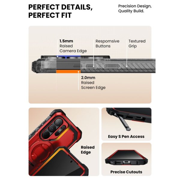 Θήκη Supcase IBLSN ArmorBox Mag MagSafe – Samsung Galaxy S26 Ultra – Ruddy / Red - Image 9