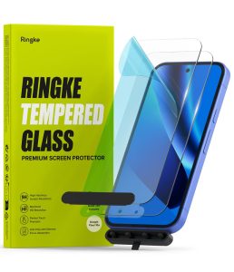Σετ δύο προστατευτικών γυαλιών Ringke Tempered Glass 9H για Google Pixel 10a με εργαλεία τοποθέτησης