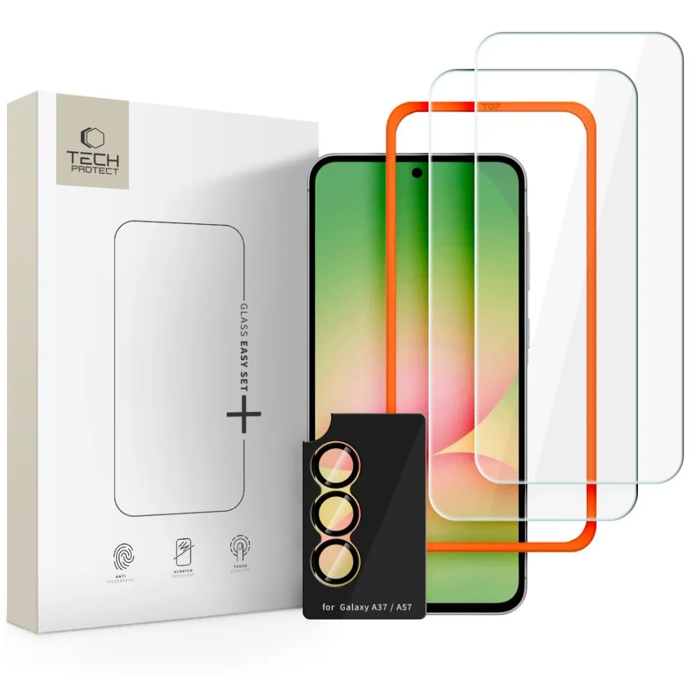Τζάμι Προστασίας Samsung Galaxy A57 5G Tech-Protect Easy Set+ 3-Pack Clear