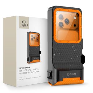 Αδιάβροχη Θήκη Κατάδυσης Tech-Protect IPX8 Pro για Smartphone 15m Black Orange