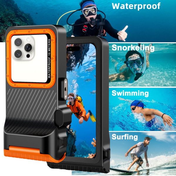 Αδιάβροχη Θήκη Tech-Protect IPX8 Pro Waterproof Case για Smartphone 4.7-6.9 ίντσες – Black Orange - Image 6