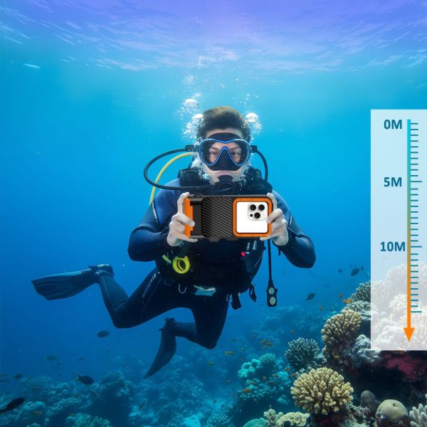 Αδιάβροχη Θήκη Tech-Protect IPX8 Pro Waterproof Case για Smartphone 4.7-6.9 ίντσες – Black Orange - Image 8