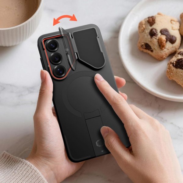 Θήκη Tech-Protect Kevlar Aura MagSafe για Samsung Galaxy S26 – Black / Orange - Image 5