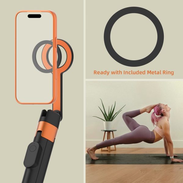 Selfie Stick Τρίποδο Tech-Protect L10S MagSafe Bluetooth – Black/Orange - Image 11