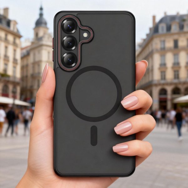 Θήκη Tech-Protect MagCam MagSafe για Samsung Galaxy S26 – Matte Black / Red - Image 9