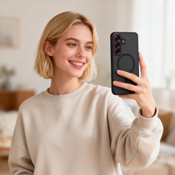 Θήκη Tech-Protect MagCam MagSafe για Samsung Galaxy S26+ Plus – Matte Black Red - Image 8