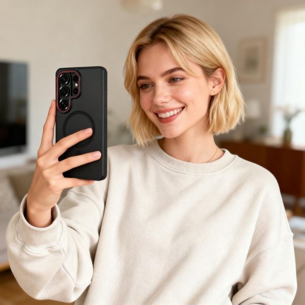 Θήκη Tech-Protect MagCam MagSafe για Samsung Galaxy S26 Ultra – Matte Black Red - Image 8