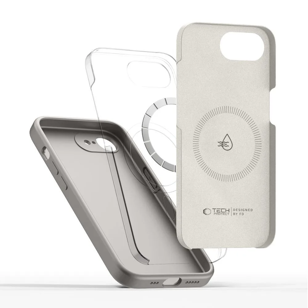 Θήκη iPhone 16e / 17e Tech-Protect Silicone MagSafe Stone Grey - Image 3