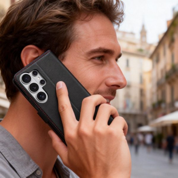 Θήκη Tech-Protect Wallet Book – Samsung Galaxy S26 Ultra – Black / Red - Image 5