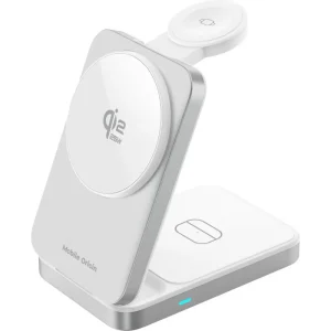 Ασύρματη βάση φόρτισης 3 σε 1 Mobile Origin PW35 Qi2 ασημί
