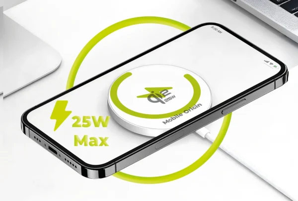 Ασύρματος Μαγνητικός Φορτιστής Mobile Origin Qi2 25W Magnetic Charging Pad PW29 – Silver / White (MO-MAGP-PW29) - Image 9