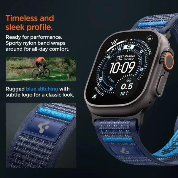 Λουράκι Spigen Athlex Air 2 Active Band για Apple Watch 49mm / 46mm / 45mm / 44mm – Navy Blue (AMP10608) - Image 5