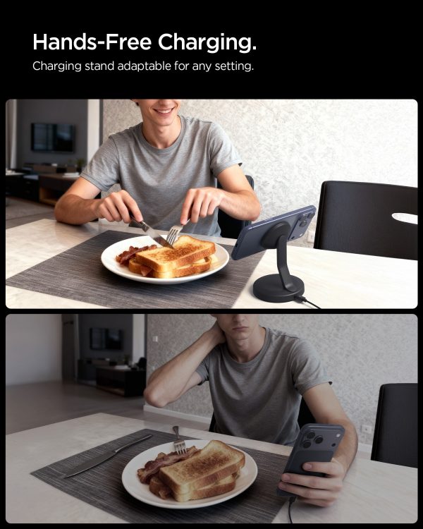 Ασύρματος Μαγνητικός Φορτιστής Spigen EF151MS Essential MagSafe 15W – Black (ACH10441) - Image 4