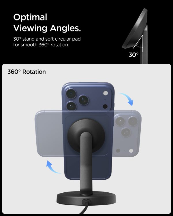 Ασύρματος Μαγνητικός Φορτιστής Spigen EF151MS Essential MagSafe 15W – Black (ACH10441) - Image 6