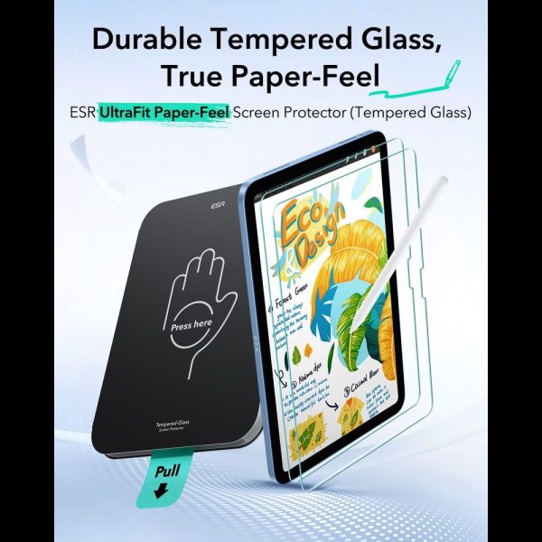 Σετ 2 τμχ ESR Paper Feel Tempered Glass για iPad 10.9" (2022) / iPad 11" (2025) – Clear - Image 2