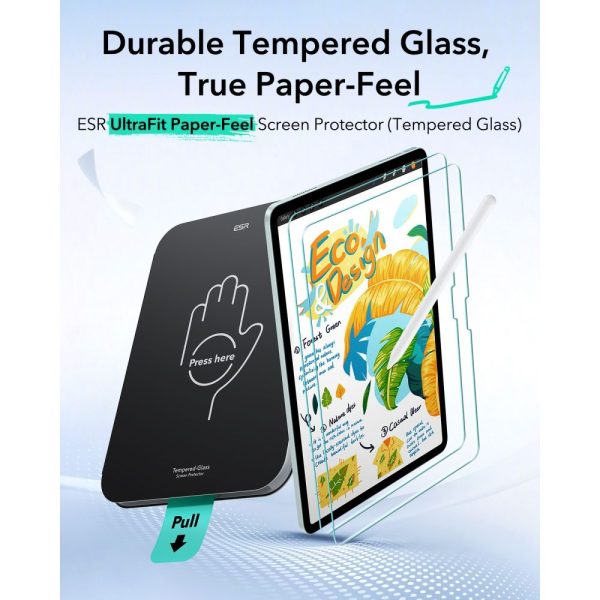 Προστατευτική Μεμβράνη ESR Paper Feel για iPad Air 10.9 / Air 11 / Pro 11 (2020-2026) – Clear - Image 2