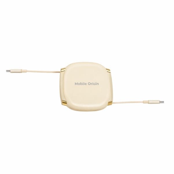Mobile Origin 100W Retractable Cable Box USB-C to USB-C CB7 Beige