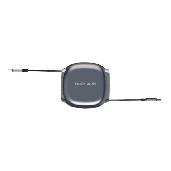 Mobile Origin 100W Retractable Cable Box USB-C to USB-C CB7 Space Grey