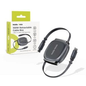 Retractable Καλώδιο USB-C σε USB-C Mobile Origin CB7 100W 1m Space Gray