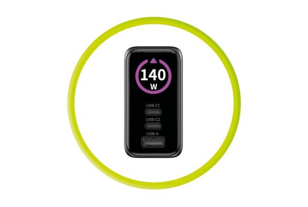 Mobile Origin 140W GaN Display Charger PW21 - 2x USB-C + USB-A