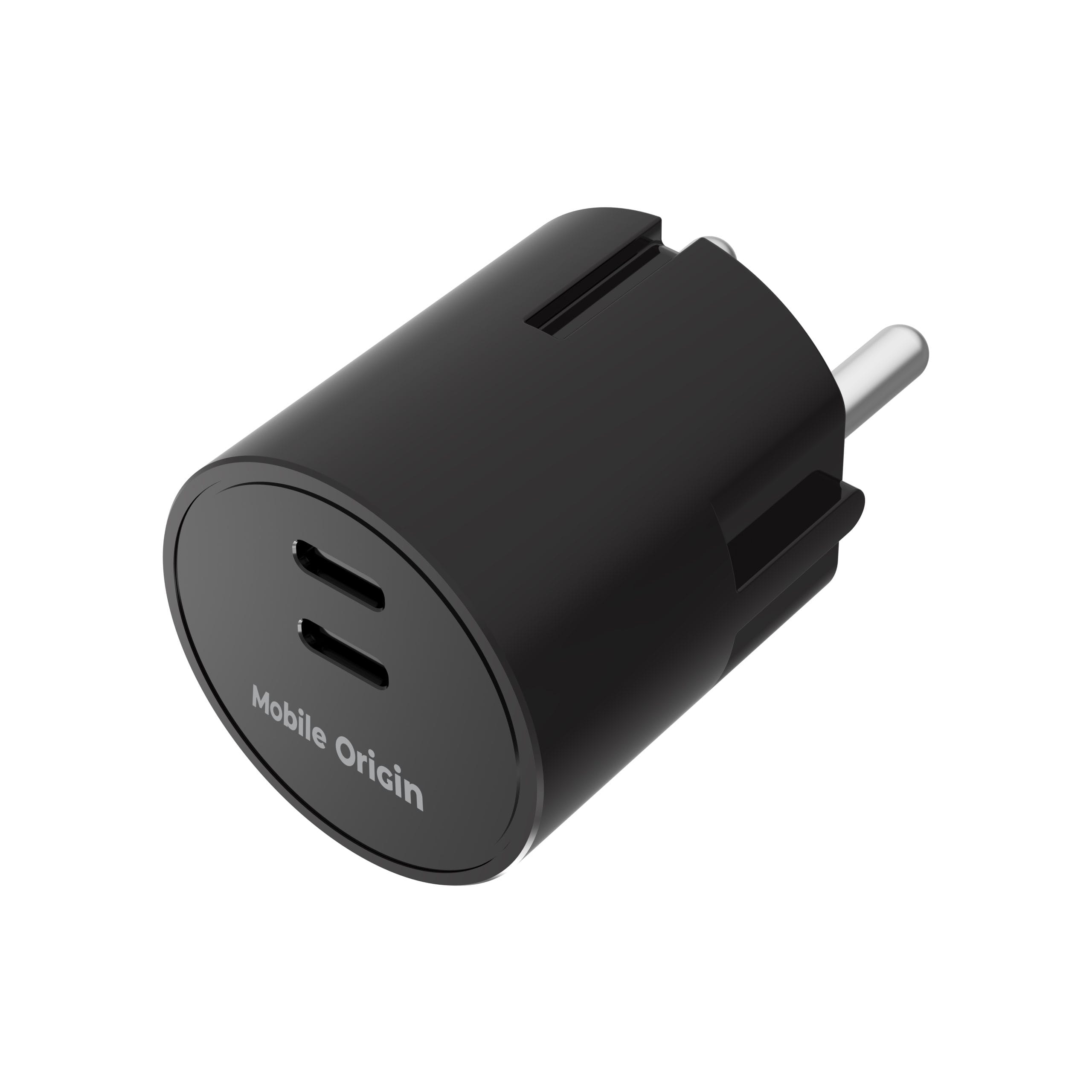 Mobile Origin 30W Charger Plug PW33 - 2x USB-C black