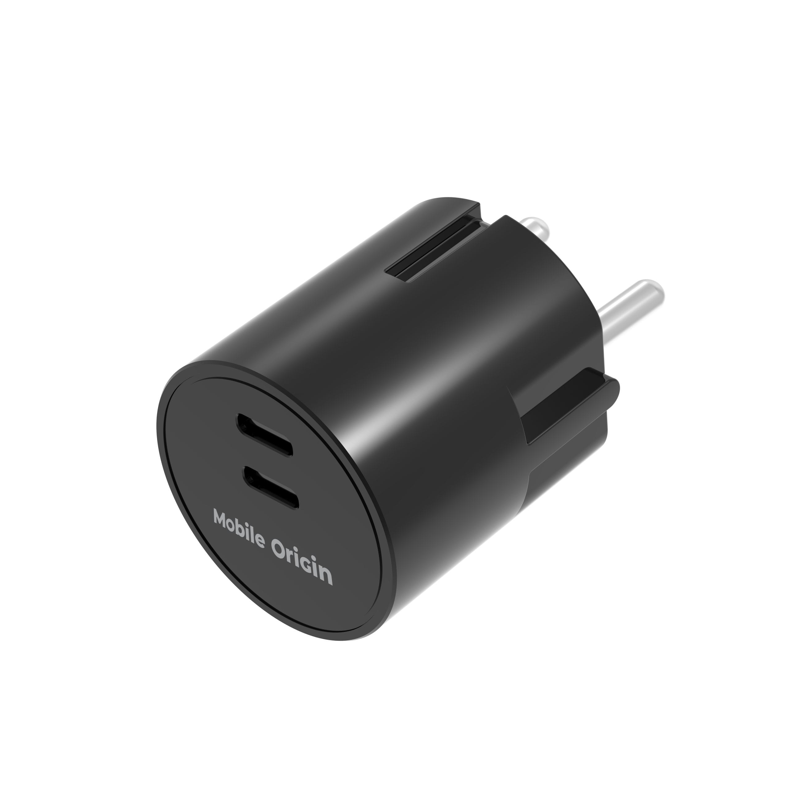 Mobile Origin 30W Charger Plug PW33 - 2x USB-C black