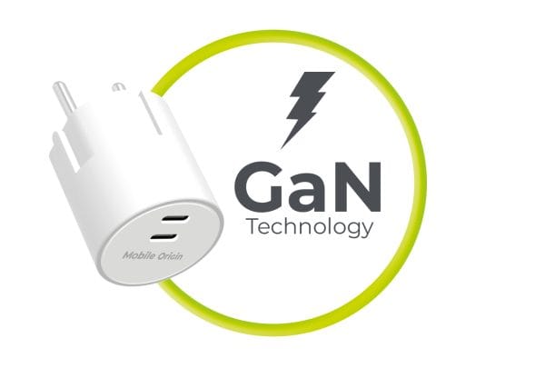 Mobile Origin 30W Charger Plug PW33 - 2x USB-C white