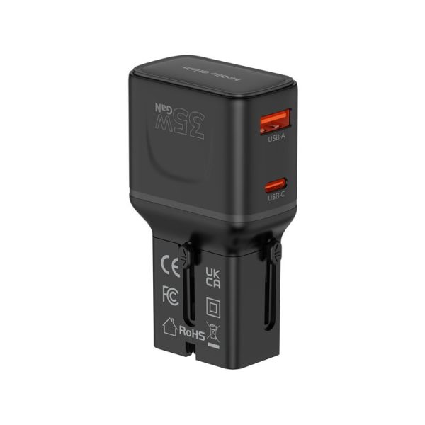 Mobile Origin 35W Travel Adapter EU/US/UK/AU PW25 black