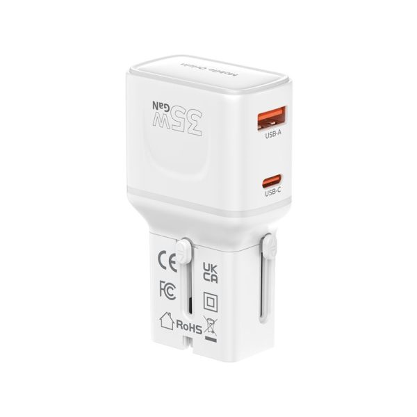 Mobile Origin 35W Travel Adapter EU/US/UK/AU PW25 white