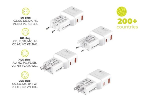 Mobile Origin 35W Travel Adapter EU/US/UK/AU PW25 white