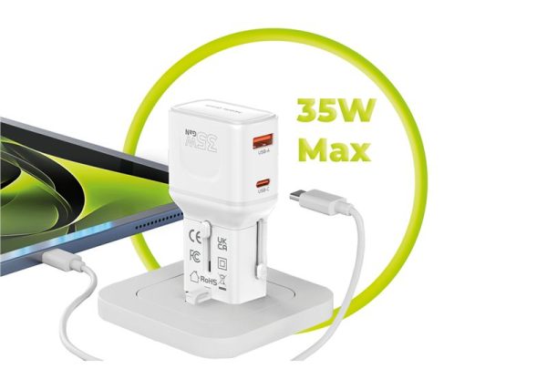 Mobile Origin 35W Travel Adapter EU/US/UK/AU PW25 white