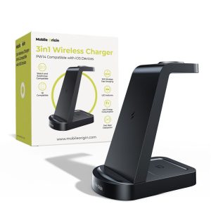 Mobile Origin 3in1 Wireless Charger PW14 iPhone Compatible