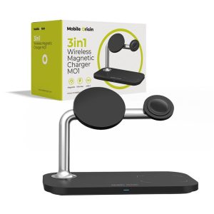 Mobile Origin 3in1 Wireless Magnetic Charger MO1 black