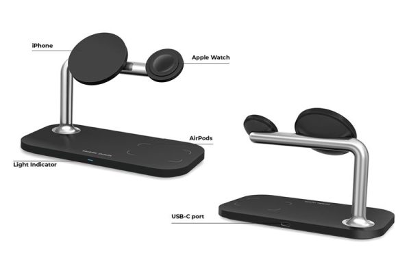 Mobile Origin 3in1 Wireless Magnetic Charger MO1 black