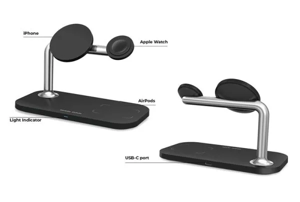 Mobile Origin 3in1 Wireless Magnetic Charger MO1 white