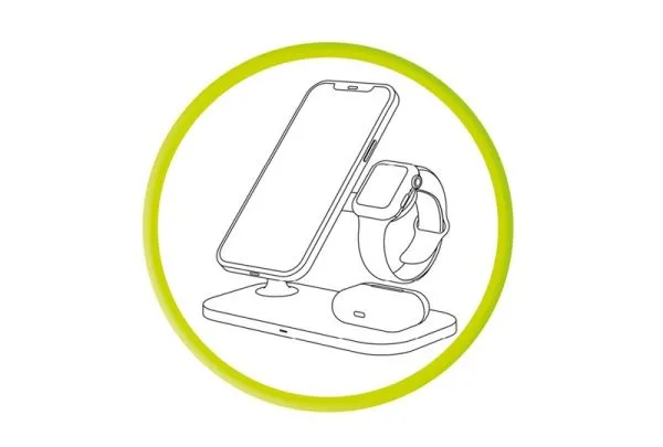 Mobile Origin 3in1 Wireless Magnetic Charger MO1 white