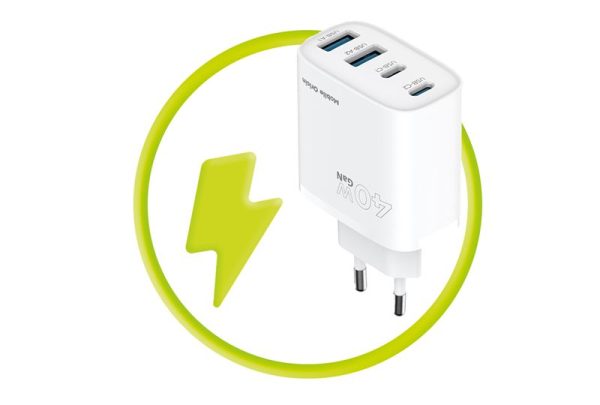 Mobile Origin 40W GaN Wall Charger PW22 - 2x USB-C + 2x USB-A