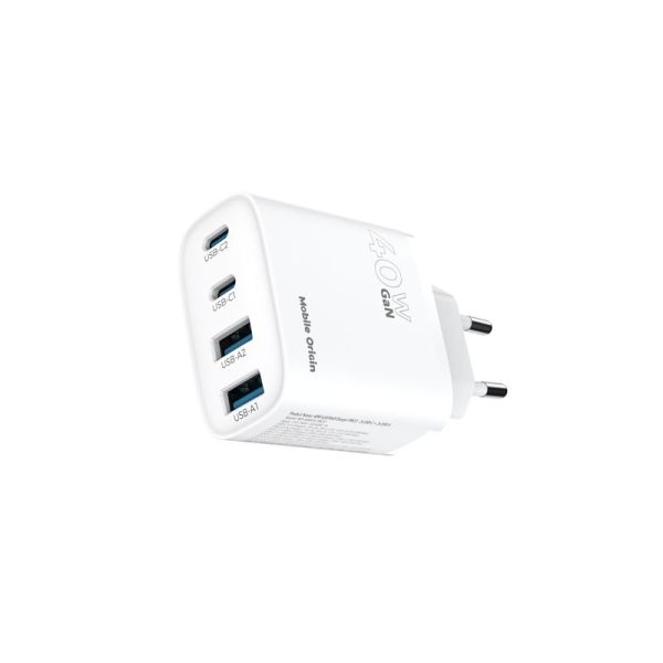 Mobile Origin 40W GaN Wall Charger PW22 - 2x USB-C + 2x USB-A