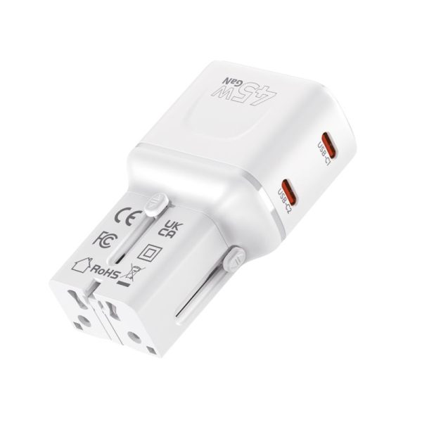 Mobile Origin 45W Travel Adapter EU/US/UK/AU PW26 white