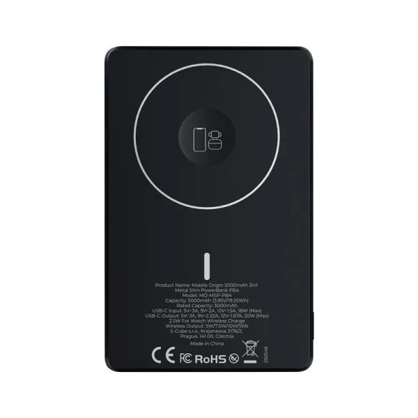 Mobile Origin 5000mAh 3in1 Metal Slim PowerBank PB4